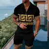 Tute da uomo Polo estiva Set da uomo Luxury Brand Abbigliamento maschile Tuta a maniche corte Streetwear Polo sociale casual Set da due pezzi 230324