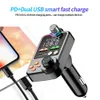 Kit Bluetooth 5.0 Car FM Transmitter Dual USB Car Charger PD TypeC Fast Charging Wireless Handsfree Call Audio Receiver MP3 Player