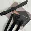 S3548 Decoration Black Belt For Women Dress Jeans Metal Needle Buckle Simple PU Leather Belts