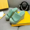 Pantofole con tacco alto da donna in vera pelle sexy i pigri zoccoli aperti con punta aperta passeggiata estiva vacanza casual spiaggia 35-42 taglia