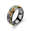 Geometrische luxe boho regenboog kubieke zirkonia ring voor vrouwen charm goud kleur kristal ringen fijn feest bruiloft sieraden