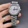 Men's Automatic Mechanical Wristwatch Silver Stainless Steel Boutique Business Watch Square Diamond Dial Fashion Life Waterproof Watches