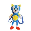 60cm 3D Sonic Model Peluş Sırt Çantaları Oyuncaklar Kirpi Şekil Kısa Peluş Okul Çantaları Alışveriş Deco Çantası Git