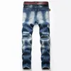 Jeans Masculino Slim Fit Primavera Outono Retro Azul Moda Splash Ink Desinger Mens Casual Calças Denim Para Masculino Vaqueros Hombre