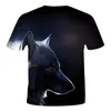 T-shirts pour hommes portent un motif T-shirt Animal 3D impression numérique garçon col rond à manches courtes offre directe