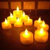 Kaarsen 122448 pcs Flameless led tealight thee kaarsen bruiloft licht romantische kaarsen lichten voor verjaardagsfeestje bruiloft decoraties 230324