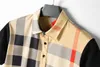 2023 neue Sommer POLO Polo Kurzarm Männer der Sommer Business Casual Plaid Top T-shirt M-3XL