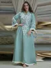 Vêtements ethniques Robe Musulman Abaya Dubaï Brodé Ka Robe À Manches Longues Robes Marocain Caftan Islam Oman Dames Robes 230324