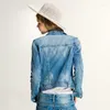 Women's Jackets Denim Crop Jeans Jacket Women Plus Size Blue Casual Basic Spring Autumn Short Summer Ladies Slim Coats