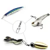 Fiskekrokar 120st 6 Storlek Fiske Tillbehör Kontakt Pin lager Rolling Swivel Rostfritt stål Snap Fishhook Lure Swivel Tackle Box Tool P230317