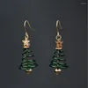 Stud -oorbellen 2023 Fashion Star Christmas Tree for Women Screw Design Earring Sieraden Girl cadeau