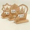 Objets décoratifs Figurines Ramadan Compte à rebours Calendrier Bois Eid Mubarak Ornement Kareem Ramadan Décoration Pour La Maison Islamique Musulman Parti Décor AL Adha 230324