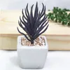 Decoratieve bloemen Mini Pot Plant Desktop Pot White Ceramic Basin Simulation Artificial Succulente Home Room Leisure Ornaments