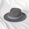 Donna Uomo Fedora Cappello Fedora Cappelli in feltro Vintage Jazz Top Cap Autunno Inverno Cappellini Trilby Regalo per feste di Natale