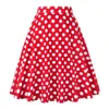 Skirt's Runway Cotton Retro Vintage Skirt Black Faldas High Weist A Line Rockabilly Jupe 50S Swing Sway Pin Up Skater 230324