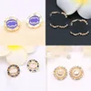 23ss 20style Mixed Brand Designer Double Letter Stud 18K Gold Plated 925 Silver Circle Geometry Women Crystal Rhinestone Pearl Wedding Party Jewerlry