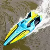 ElectricRC Barche 35 KMH RC Barca da regata ad alta velocità Motoscafo Telecomando Nave Gioco d'acqua Giocattoli per bambini Regalo per bambini Barca telecomandata 230323