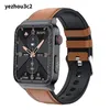 Yezhou2 E500 Big Screen English SMART Watch Mobil Anslut med iOS 1,83 tum icke-invasiv Watch ECG PPG Body Temperatur Blood Oxygen