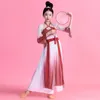Scena noszona chińska kostium tańca ludowego dziewczyna narodowa Yangko odzież szkoła nastolatka orientalna unBrella Performt strój