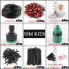 Watering Equipments 50M-5M Micro Drip Irrigation System 8-Holes Flow Adjustable Kits Automatic Gardening Nozzle Set Tool