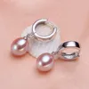 Studörhängen yikalaisi naturligt sötvatten pärla 925 sterling silver smycken för kvinnor 8-9mm droppform 4 färg