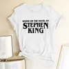 Stephen King'in romanına dayanan kadın tshirt, gevşek mürettebat boynu harajuku kıyafetleri için yaz gömlekleri kadın 230323