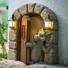 Decorative Objects Figurines 1PC Cute Mini Dinosaur Model Resin Decoration Household Pendant Outdoor Garden Crafts Decoration Gift Toys 230324