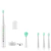 Mjuk ullelektrisk tandborste USB laddning laddningsbar sonisk tandborste vattentät tand renare tänder blekare med 4st ersättare dhl snabbt