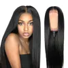 Popular Female Black Long Straight Wig chemical fiber front lace headgear230323