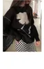 Suéteres de mujer Top de punto coreano Diseño perezoso Nicho Sentido de cuello redondo suelto Suéter de impresión Suéter femenino Otoño e invierno 2023 Estilo