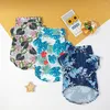 Dog Apparel Stylish Pet T-shirt Fastener Tape Closure Short Sleeve Cat Print Shirt Summer Costume Soft For Home