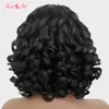 Perruques synthétiques cheveux courts Afro bouclés perruque avec frange pour les femmes noires longueur d'épaule naturelle moelleux Cosplay lâche 230324