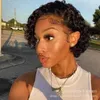Rose net wig female short curly hair partial bangs small curly wig set230323