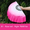 100pcs fournitures de fête ventilateurs gauche et droit arrivée ventilateur de danse chinoise soie Weil 5 couleurs disponibles pour les fans blancs os faveur de fête de mariage LT334