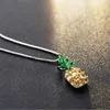 Pendant Necklaces Arrival Temperament Sweet Fruit Silver Plated Jewelry Yellow Pineapple Cute Crystal Exquisite XL217