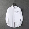 Luxurys Designers Dress Shirt Menswear Fashion Society Black Men Solid Color Business Casual Mens Long Sleeve M-4XL#518 744819041
