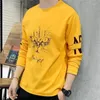 T-shirt męski T-shirt z długim rękawem koreańska wersja Trend Wild Casual Shirt Młodzież