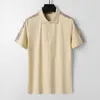 24 camisas de pólo estilista de 24 Camisetas de luxo para polos masculinas Mangas curtas Moda de verão camisetas listradas camisa de rede listrada camisetas casuais tops lazer khaki preto m-3xl