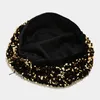 Berets Fashion Sequins ontwerp Beret vrouwelijke Koreaanse versie trendy schilder hoed Japanse herfst winter Britse retro achthoekige hatberetten