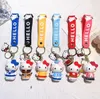 Carton Leuke PVC Keychains 3D CAR Backpack Dog Key Ring Craft Cadeau Keychains Groothandel