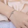 Wholesale Sterling Jewelry Love Heart-shaped Ladies Bracelet Korean Sterling Crystal Heart-shaped Bracelet