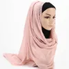 Sciarpe Solider Perline colorate Sciarpa di chiffon a bolle Scialli semplici Hijab musulmano con perle 20 colori disponibili 180 75 cm 10 pz/lotto