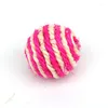 Cat Toys Sisal Ball Toy Multicolor Random Interactive Accessories Pet Dog Pets leveranser för katter och hundar