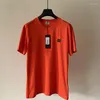 Cp Company Heren Zomer Heren Cp T-shirts Puur Katoen Ronde hals Korte Jonge Studenten Eenvoudige Losse Half Effen Cp Jas 325