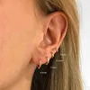 Charm Aide 925 Sterling Silver Rose Gold Small Hoop Boucles d'oreilles pour femmes filles cadeau mariage fiançailles fête cadeau lisse oreille os boucle Z0323