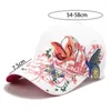 Boll Caps Cartoon Futterfly Women's Baseball Hat Summer Flower Brodery Solskyddsmedel utomhussporter