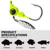 Haczyki rybackie Proberos 5pcs ważone haczyki rybackie 3.5G-5G-7G-10G Jig Hook Spinner Spin łyżka jiggingowa rybna cekin