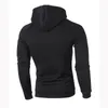 Sweats à capuche pour hommes pull décoré fermeture éclair décolleté à capuche à manches longues Patch étiquette poche Streetwear pour hommes vêtements hommes