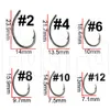 Vishaken 25 of 50 PCS Karpers Visserij Haak Barbless en Circed Offset Circle Hook Fly Fishing Jig Hook Sea Fishhook Tackle Accessoires P230317