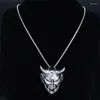 Colliers pendants 2023 Locomotive Devil Satan Collier en acier inoxydable Men Silver Color Bijoux Colllares de Acero INOXIDA NZZ56S03